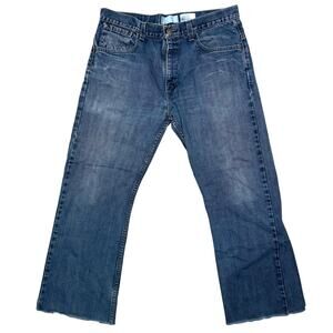 Y2K Levi's SilverTab 34X28 True Boot Jean Distressed Crop 90s Grunge Vintage Dad